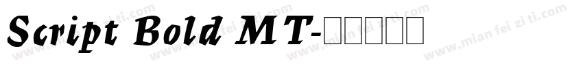 Script Bold MT字体转换